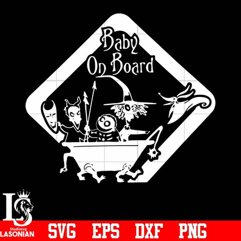 Baby on board svg, halloween svg, png, dxf, eps digital file