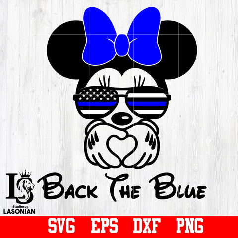 Back The Blue Mickey svg,eps,dxf,png file