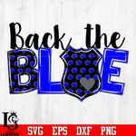 Back the blue badge heart svg eps dxf png file