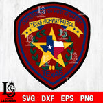 Department of puslic safety texas highway patrol Badge svg eps dxf png file