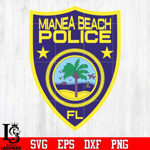 Mianea Beach Police Fl Badgesvg eps dxf png file