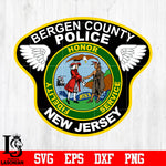 Badge Bergen County Police New Jersey svg eps dxf png file