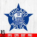 Badge Chicago Police svg eps dxf png file