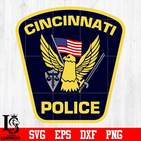 Badge Cincinnati Police svg eps dxf png file