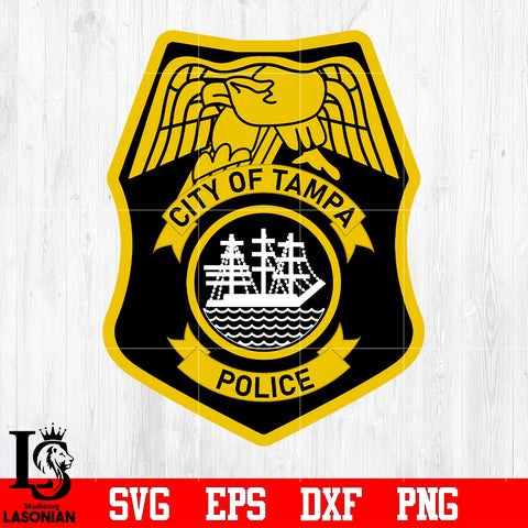 Badge City of Tampa Police svg eps dxf png file