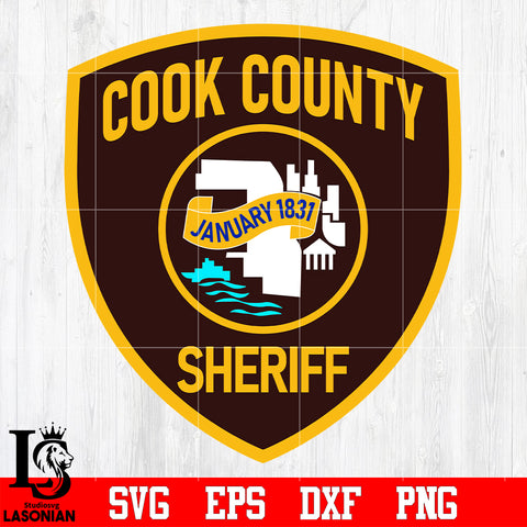 Badge Cook County Sheriff svg eps dxf png file