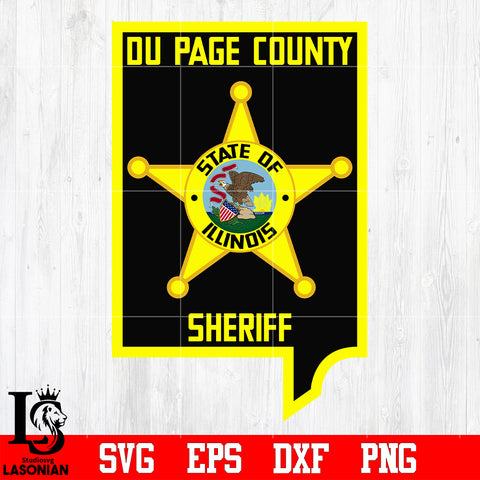 Badge Du Page County Sheriff Illinois svg eps dxf png file