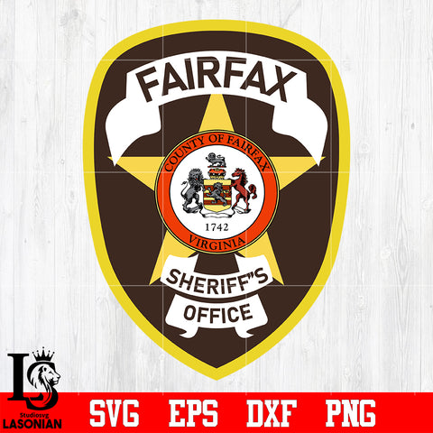 Badge Fairfax Sheriffs Office svg eps dxf png file