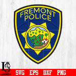 Badge Fremont police svg eps dxf png file