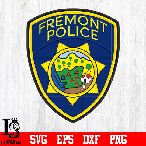 Badge Fremont police svg eps dxf png file