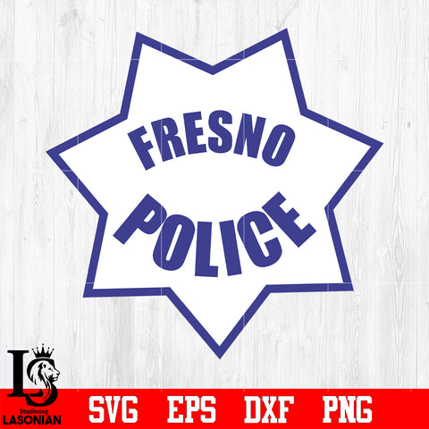Badge Fresno Police svg eps dxf png file