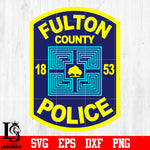 Badge Fulton County Police svg eps dxf png file