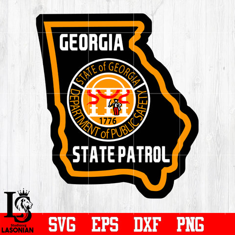 Badge Georgia state patrol Police svg eps dxf png file