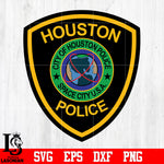 Badge Houston Police svg eps dxf png file