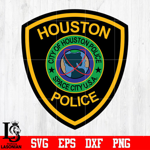Badge Houston Police svg eps dxf png file