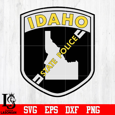 Badge Idaho state Police svg eps dxf png file