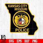 Badge Kansas city missouri Police svg eps dxf png file