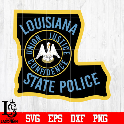 Badge Louisiana Union justice confidence state police svg eps dxf png file
