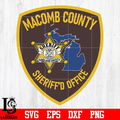 Badge Macomb county Sheriff's Office svg eps dxf png file
