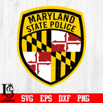 Badge Maryland state police svg eps dxf png file