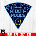Badge Massachusetts state police svg eps dxf png file