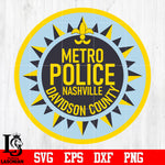 Badge Metro Police Nashville davidson Country svg eps dxf png file