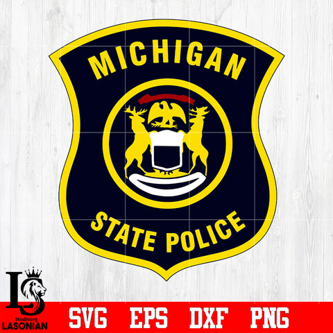 Badge Michigan state police svg eps dxf png file
