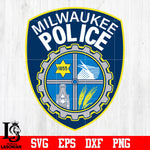 Badge Milwaukee Police svg eps dxf png file