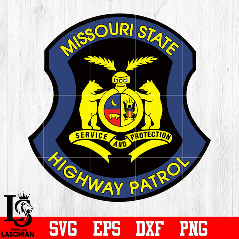 Badge Missouri state highway patrol Police svg eps dxf png file