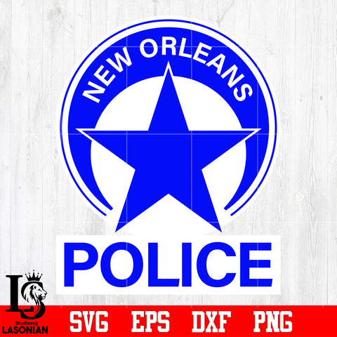 Badge New Orleans Police svg eps dxf png file