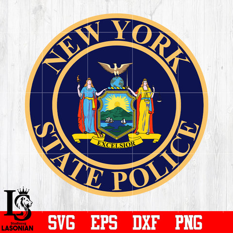 Badge New York State police svg eps dxf png file
