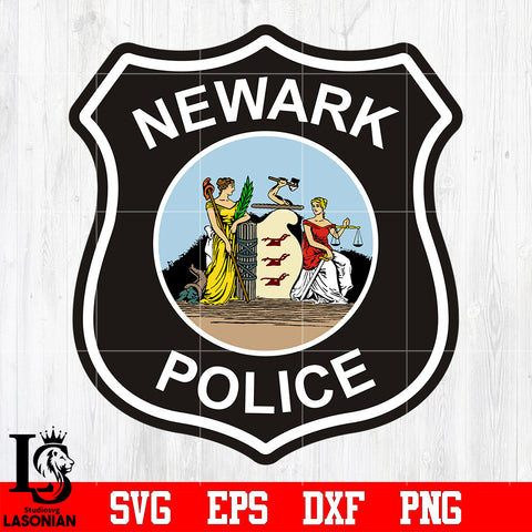 Badge Newark Police svg eps dxf png file