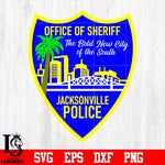 Badge Office of Sheriff Jacksonville Police svg eps dxf png file