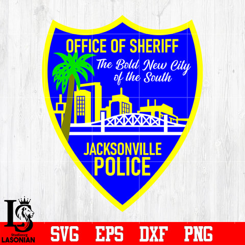 Badge Office of Sheriff Jacksonville Police svg eps dxf png file