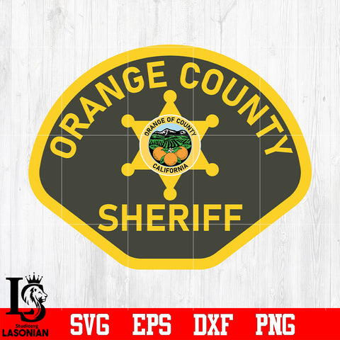 Badge Orange county california Sheriff svg eps dxf png file