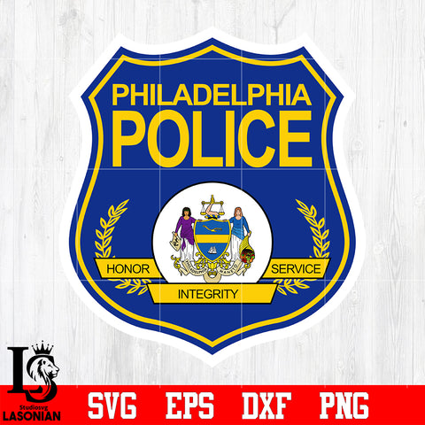 Badge Philadelphia Police svg eps dxf png file