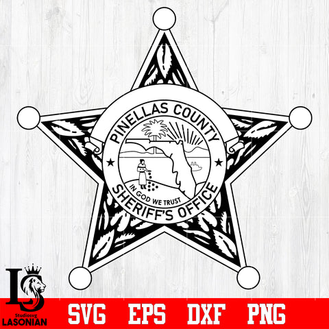 Badge Pinellas county Sheriff's Office Police svg eps dxf png file