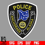 Badge Police Anchorage Alaska svg eps dxf png file