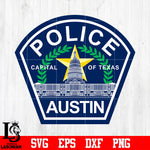 Badge Police Capital of Texas Austin svg eps dxf png file
