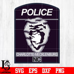 Badge Police Charlotte Mecklenburg NC svg eps dxf png file