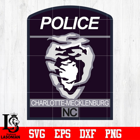Badge Police Charlotte Mecklenburg NC svg eps dxf png file