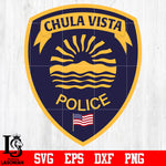 Badge Police Chulavista svg eps dxf png file