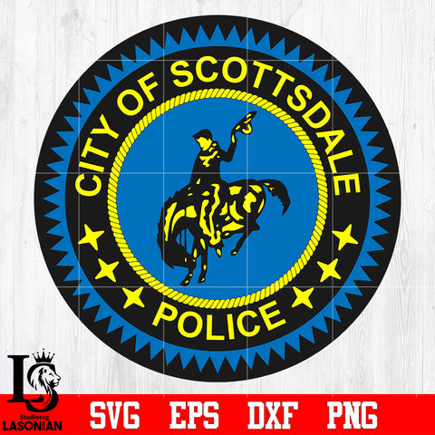 Badge Police City of scottsdale police svg eps dxf png file