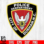 Badge Police Department city of Durham NC svg eps png dxf file