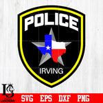 Badge Police Irving svg eps dxf png file
