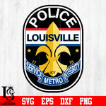 Badge Police Louisville Service Metro integeity svg eps dxf png file