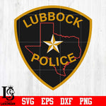 Badge Police Lubbock svg eps dxf png file
