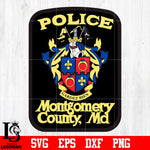 Badge Police Montgomery county, Md svg eps dxf png file