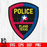Badge Police Plano Texas svg eps dxf png file