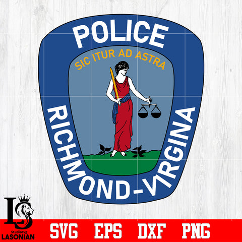 Badge Police Richmond virgina svg eps dxf png file